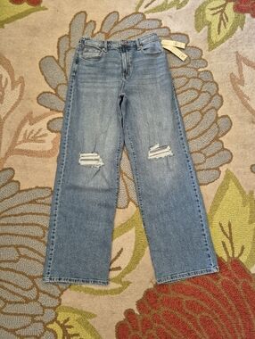 NEW No Boundaries Distressed Baggy Wide Leg Jeans Womens Size Small 4-6